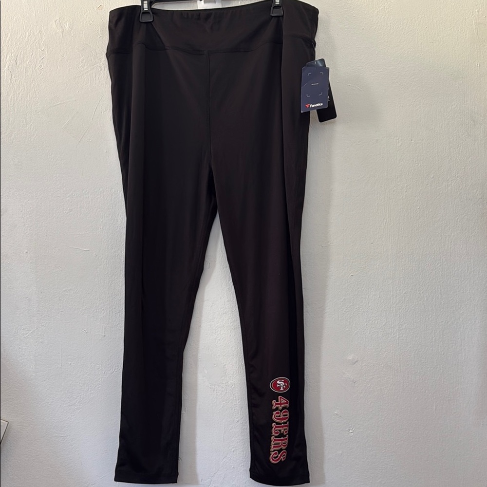 San Francisco 49ers Fanatics Women's Wordmark Stacked Leggings - Black NWT 2XL